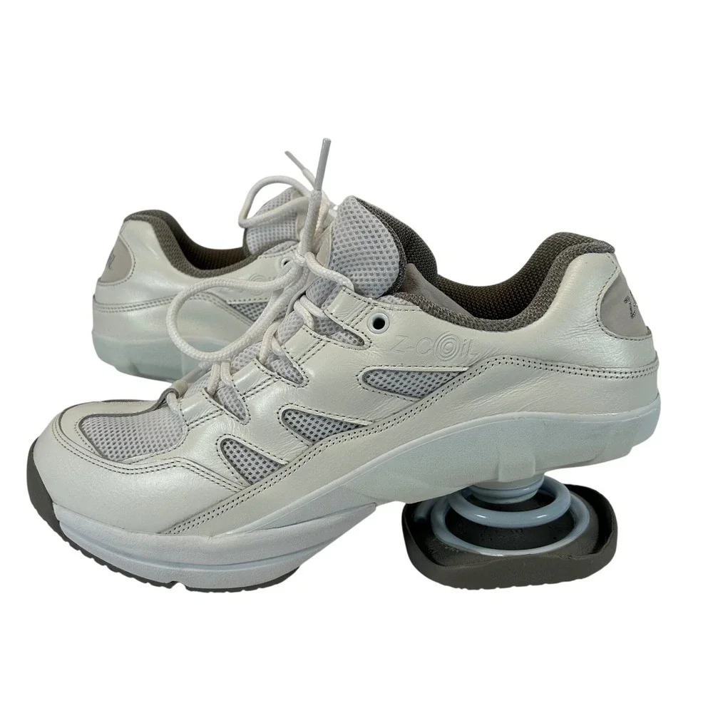 Z-Coil Freedom Classic-SR White Grey Spring Orthopedic Shoes Womens 10
